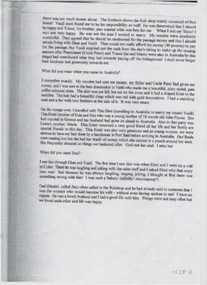 Document - Oral history, Kalypso Sofianos' story, 26 November 1997