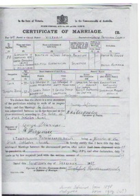 Document, Certificate of Marriage, 14 February 1937