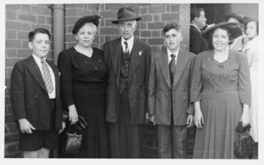 Photograph, Wedding guests, c 1950