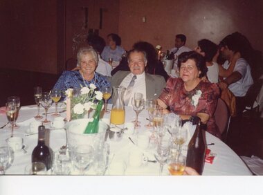 Photograph, Wedding reception guests, 19 January 1991