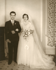 Photograph, Arthur Koutsouvelis and Aspasia Raftopoulos wedding, February 1954