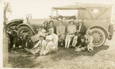 Photograph, Family group at the picnic, c 1930s