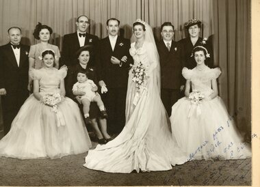 Photograph, Effie and Spiro Cominos wedding, 1951