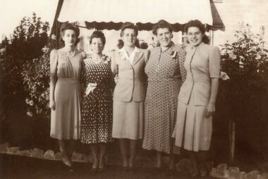 Photograph, Ithacan women, c late 1940s