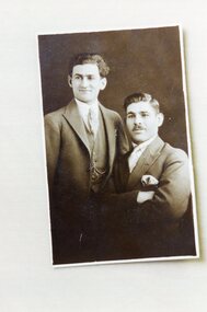 Photograph, Anastasios Papadopoulos and friend, c1927-28