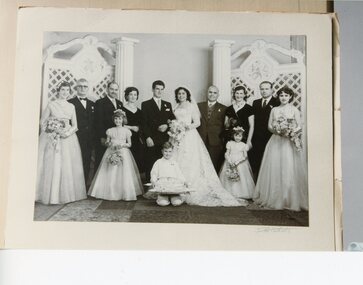 Photograph, Jim and Melita Vlassopopulos (Kioukiouris) wedding, 1955