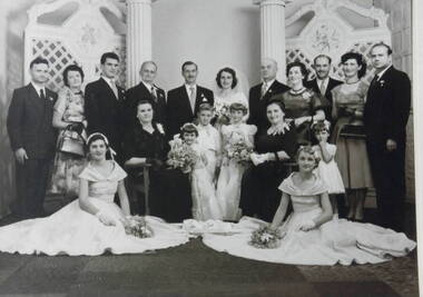 Photograph, Nick and Plousia Kandiliotis' wedding, 1955