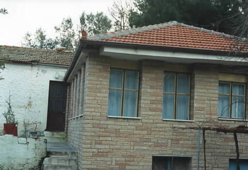 A view of the original building and the brick addition.