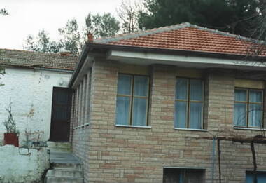 A view of the original building and the brick addition.
