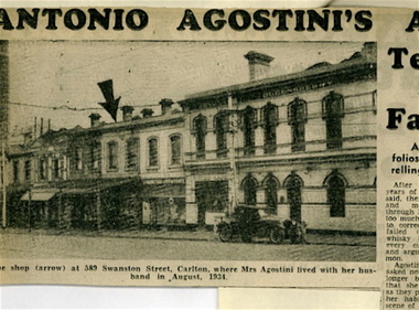 Photograph, Newspaper Photograph of Swanston Street businesses, 1944