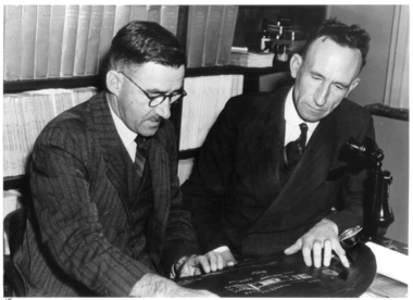 Photograph, Optical Munitions, with J.S. Rogers & E.O. Hercus