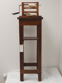 Equipment - Bandage winding machine on a stand, Early 20th century