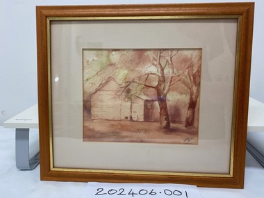 Painting - Original watercolour painting, The Isolation Ward in Autumn 1921