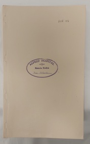 Document - Lecture Notes Pharmacology, A. D. McCutcheon et al, Alfred Hospital Materia Medica, 1970