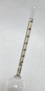 Glass urometer, used to test urine specific gravity.  