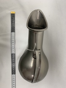 Functional object - monel metal female urinal, K.G.Luke