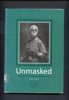 Illustrated paperback book with picture of nurse in theatre attire wearing a mask. 
A history of the first fifty years of the Victorian Perioperative Nurses Group, as specialty group of the ANF and its aims to promote the professional, educational, recreational and economic interests of its members.