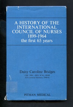 Hardcover book with a blue paper protective outer cover. Title and author on the covers.