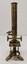 Brass and glass microscope made of 3 parts. Brass body, eye piece and eye piece adaptor