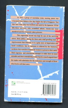 Paperback book with title- White Coolies on front cover. The back cover has a summary of the book.