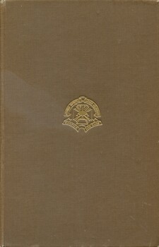 Front cover of 'Wayfarers in medicine" by William Doolin (1947) in brown and gold embossed with Alfred logo. Contains a Collection of biographies of contributors to medicine from ancient times to the 1940's.