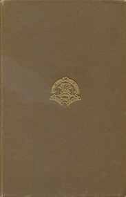 Front cover of 'Wayfarers in medicine" by William Doolin (1947) in brown and gold embossed with Alfred logo. Contains a Collection of biographies of contributors to medicine from ancient times to the 1940's.