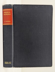 Front cover and spine of book 'Medical Nursing' by J.E. Whiteside (1970)
