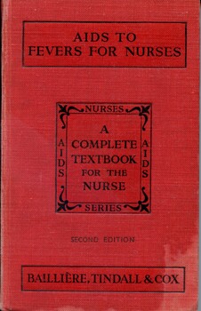 Front cover of textbook "Aids to fevers for nurses' by Joyce M. Watson 2nd edition (1945)