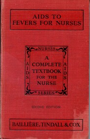 Front cover of textbook "Aids to fevers for nurses' by Joyce M. Watson 2nd edition (1945)