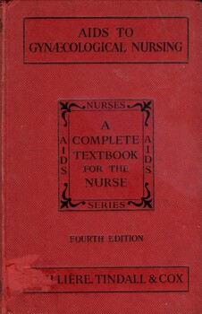 Front cover of textbook 'Aids to gynaecological nursing" by Hilda M. Graton 4th Edition (1949 reprint)