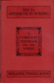Front cover of textbook 'Aids to Arithmetic in Nursing' by William C. Fream 1956