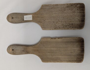 Front view of butterpats [ca.1870's] showing ridging
