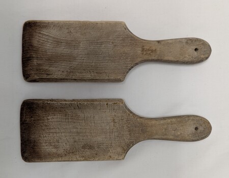 Back view of butterpats (smooth finish0, [ca. 1870's] Alfred hospital