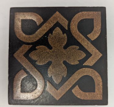 Front of floor tile [ca.1870] Alfred Hospital original administration building