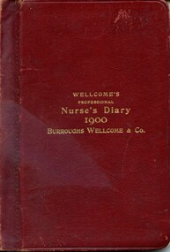 Front cover of Wellcome's professional nurse's diary 1900