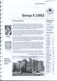 Front cover of 'Group X 1962 50 year reunion'