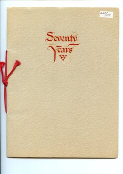 Front cover of 'Seventy Years'