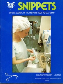 Front cover of Snippets - Official journal of the operating room nurses group October 1983