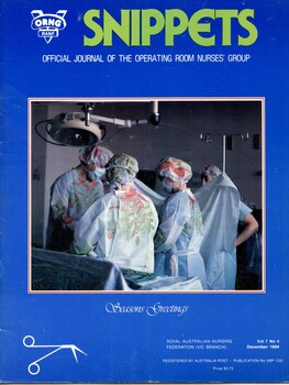 Front cover Snippets - Official journal of the operating room nurses group December 1984

