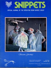 Front cover Snippets - Official journal of the operating room nurses group December 1984
