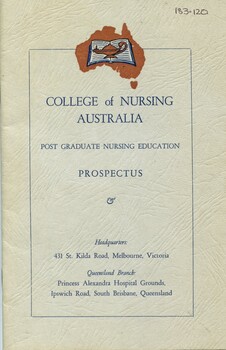  Front cover of College of Nursing Australia - post graduate nursing prospectus