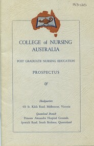  Front cover of College of Nursing Australia - post graduate nursing prospectus