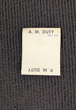 Side one of schedule card