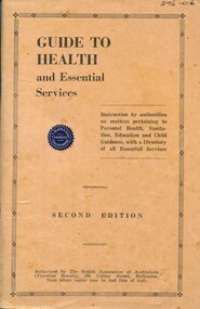 Front cover of 'Guide to health and essential services' second edition - authorised by the Helat Association of Australasia (Victorian Branch)