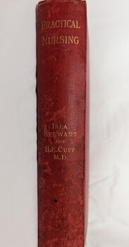 Spine of  'Practical Nursing' by Isla Stewart and Herbert E. Cuff, 1904