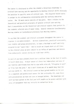 Second page of valedictory speech, Samantha Hanley,1993