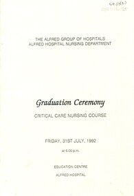 Front cover of programme