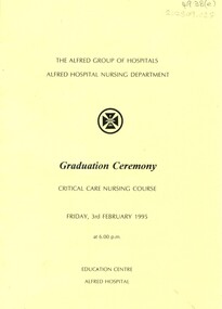 Front cover of programme