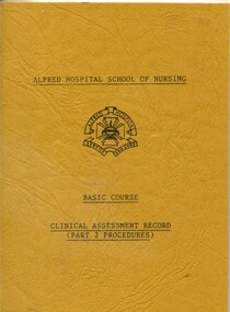 Front cover of clinical assessment record