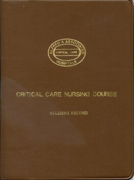 Front cover of Critical Care Nursing Course student record